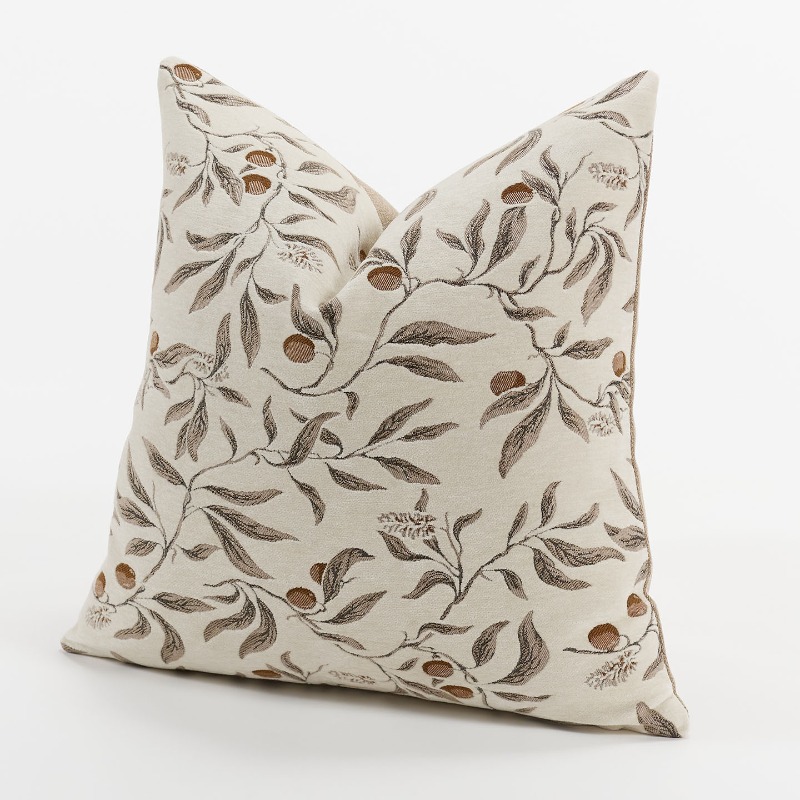 Cream Beige Chenille Botanical - Textured Throw Natural 评论和价格