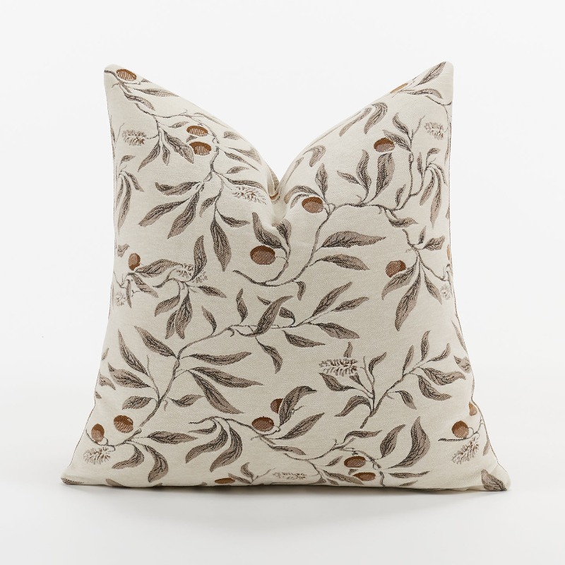 Cream Beige Chenille Botanical - Textured Throw Natural 评论和价格