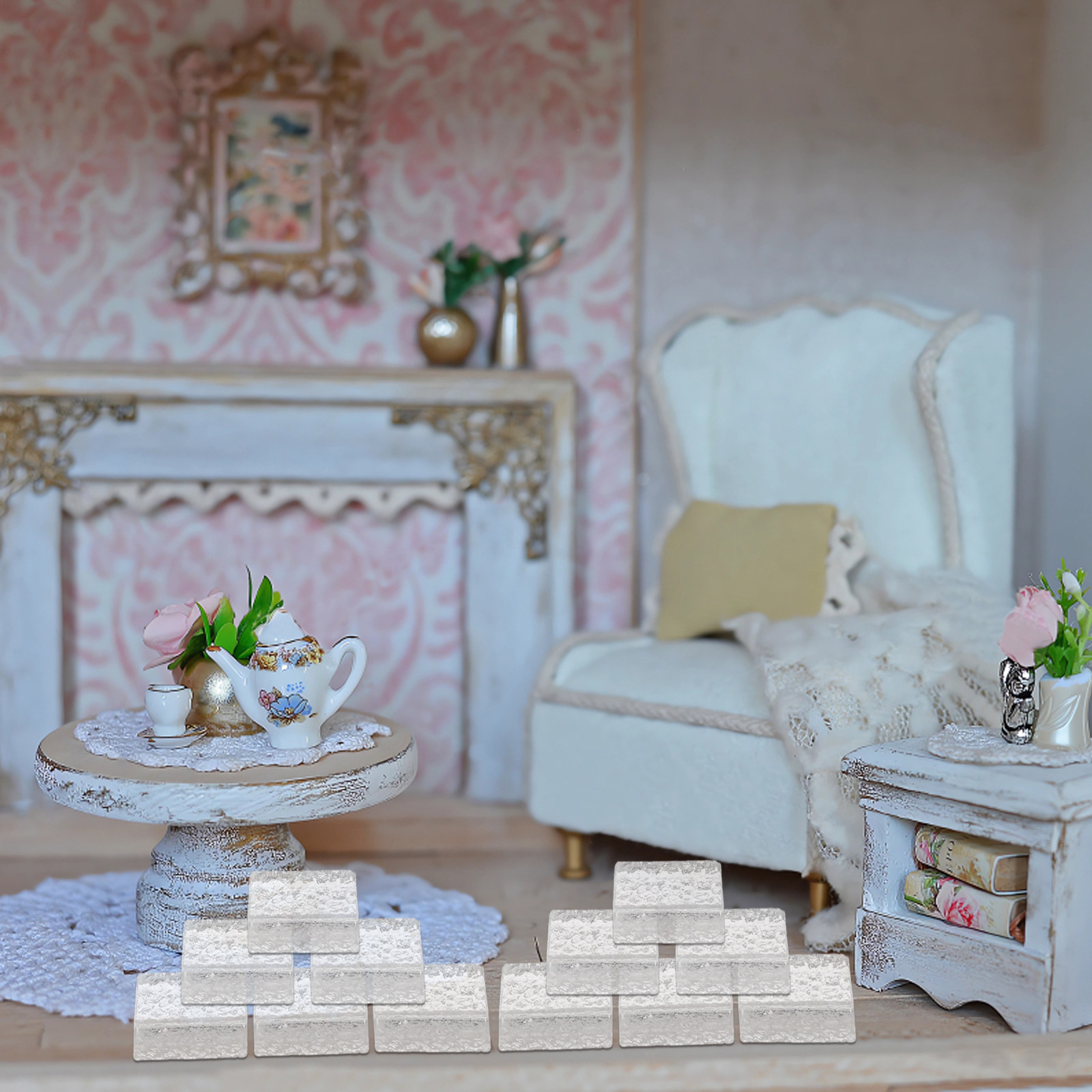 20Pcs Crystal Glass Mini Brick - Interior Design Elements 评论和价格